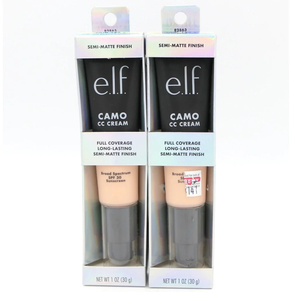 elf Camo CC Cream Fair 125 C Full Coverage Semi-Matte SPF 30 2 Pack 01/27+